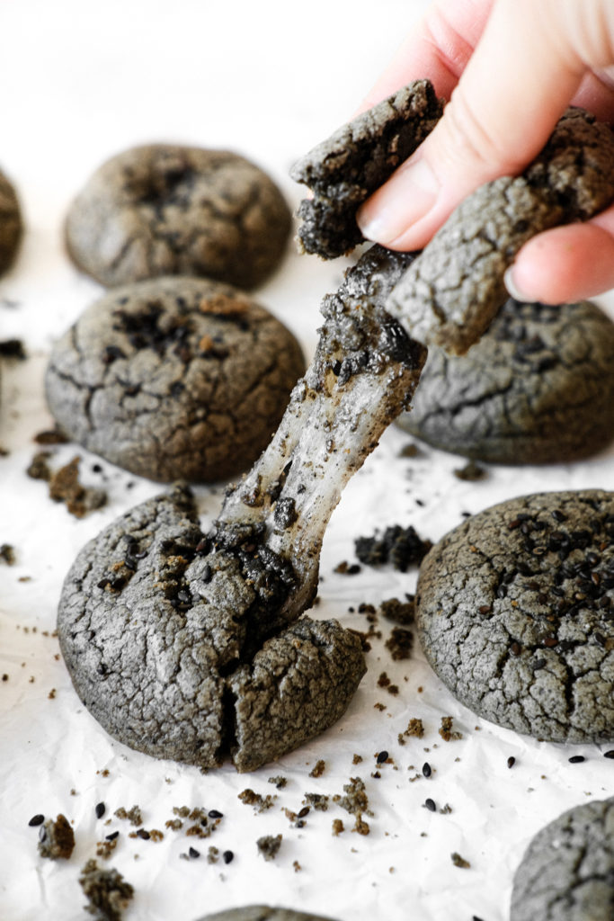 Black Sesame Mochi Cookies (Gluten Free)