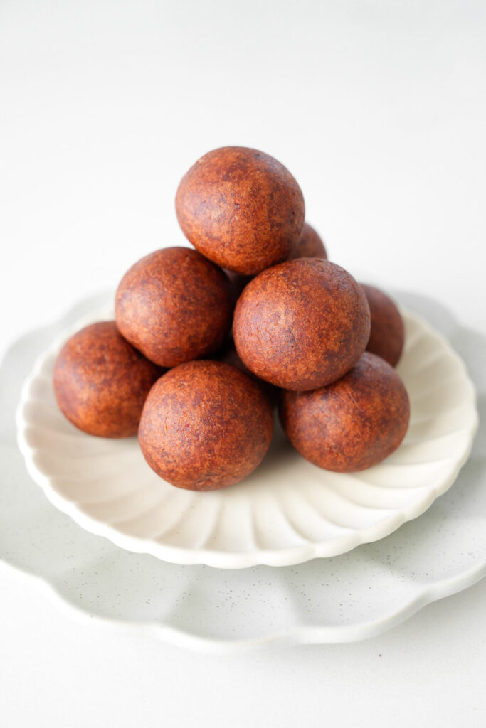 Fried Purple Sweet Potato Mochi Balls