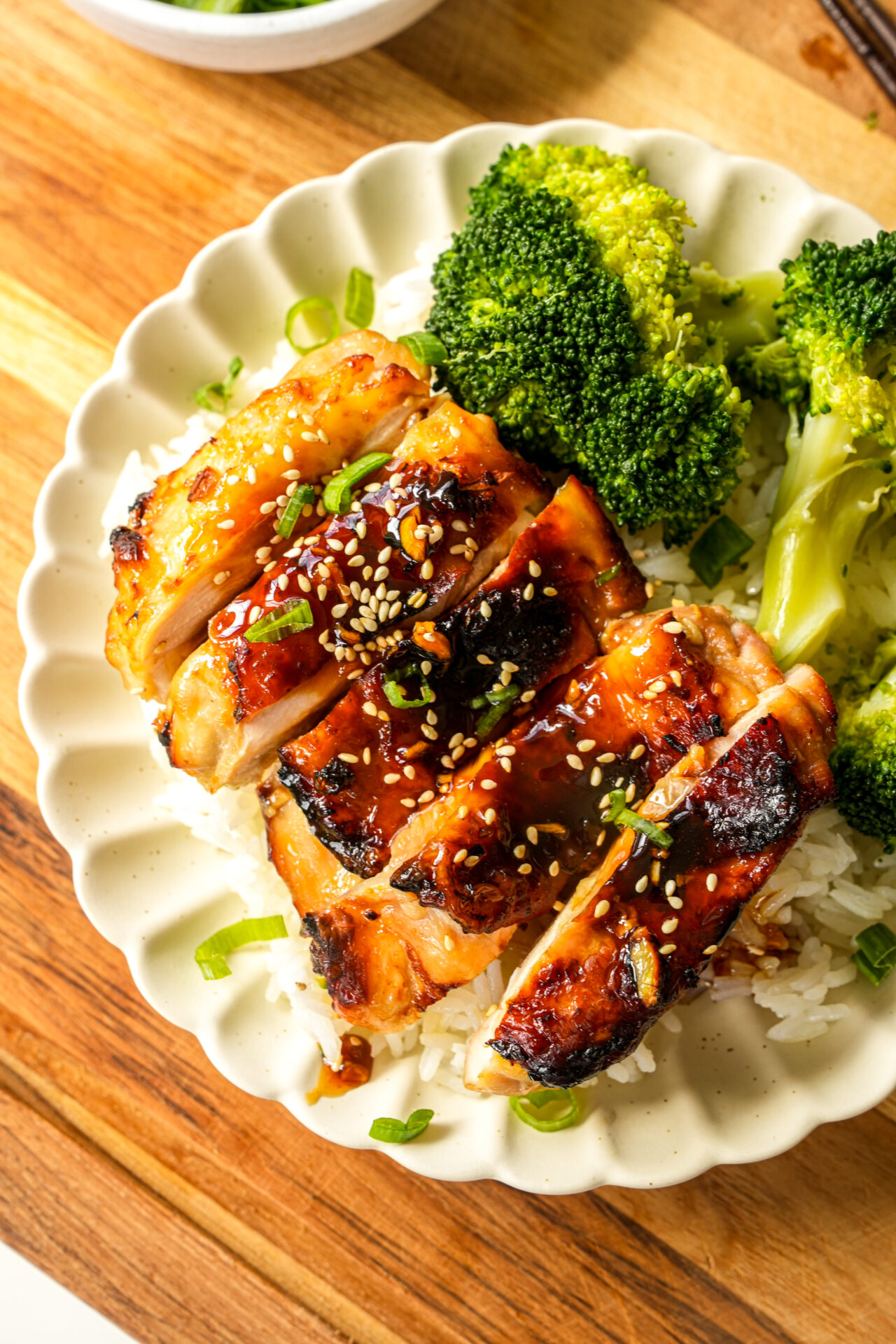 teriyaki air fryer halal chicken breast Asian glazed quick weeknight rice bowl