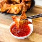 Fried Chicken Wontons with sweet chili sauce