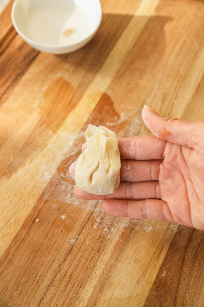 how to fold wonton tongue depressor method