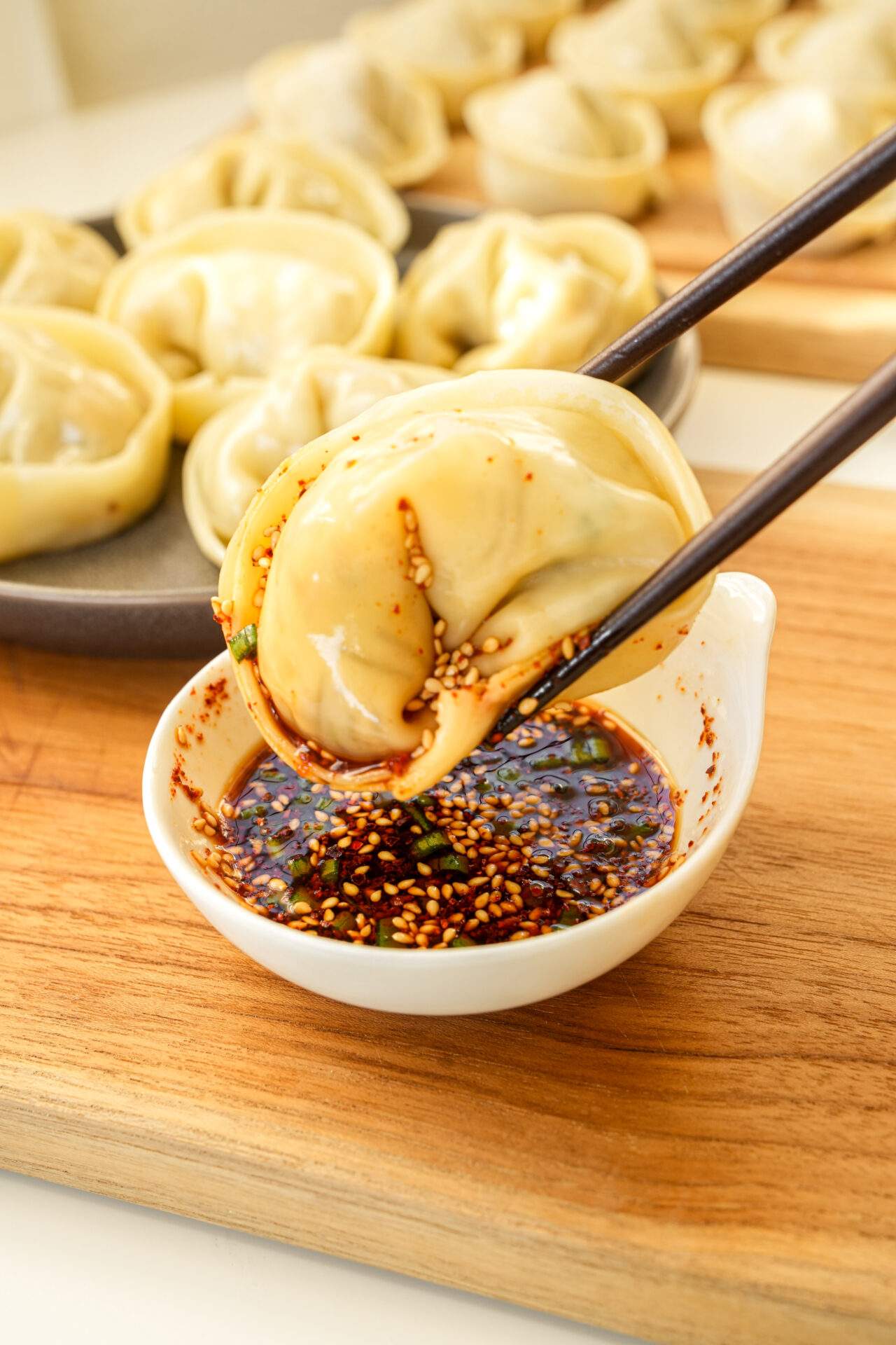 Korean kimchi mandu dumpling