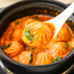 Soup dumplings in creamy gochujang sauce