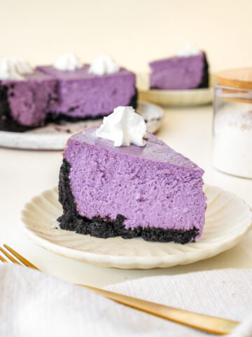 Ube Cheesecake with Oreo Crust