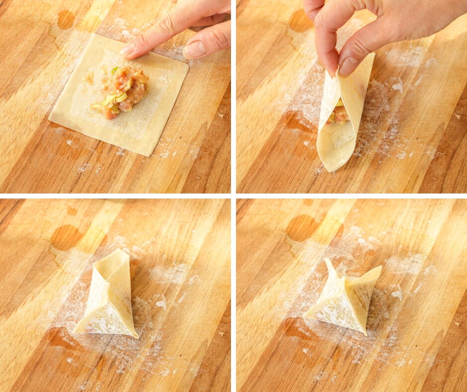 how to fold wontons a gift box method