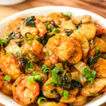 shanghai style stir-fried rice cakes with shrimp