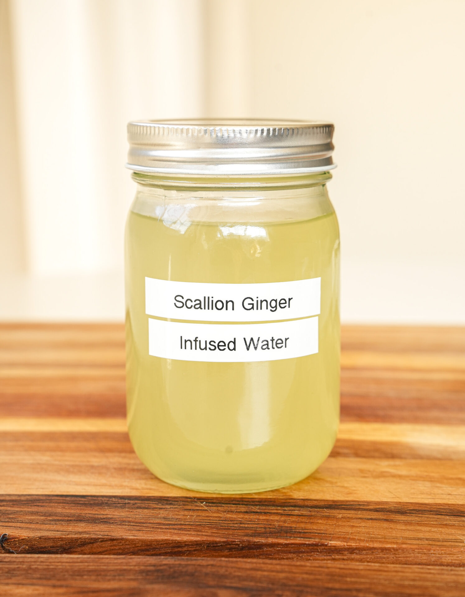 scallion ginger infused water