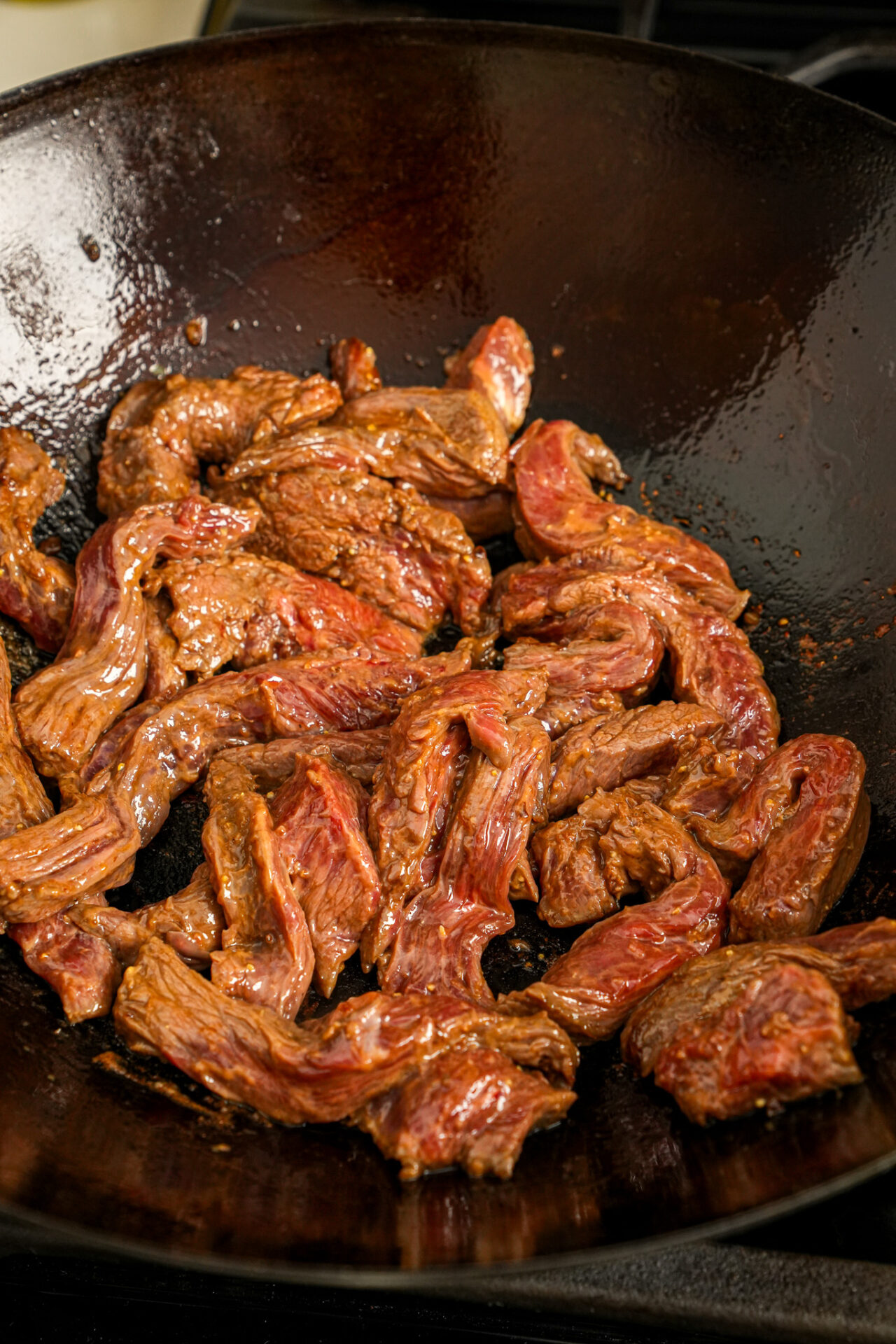 stir fry marinated beef for beef lo mein