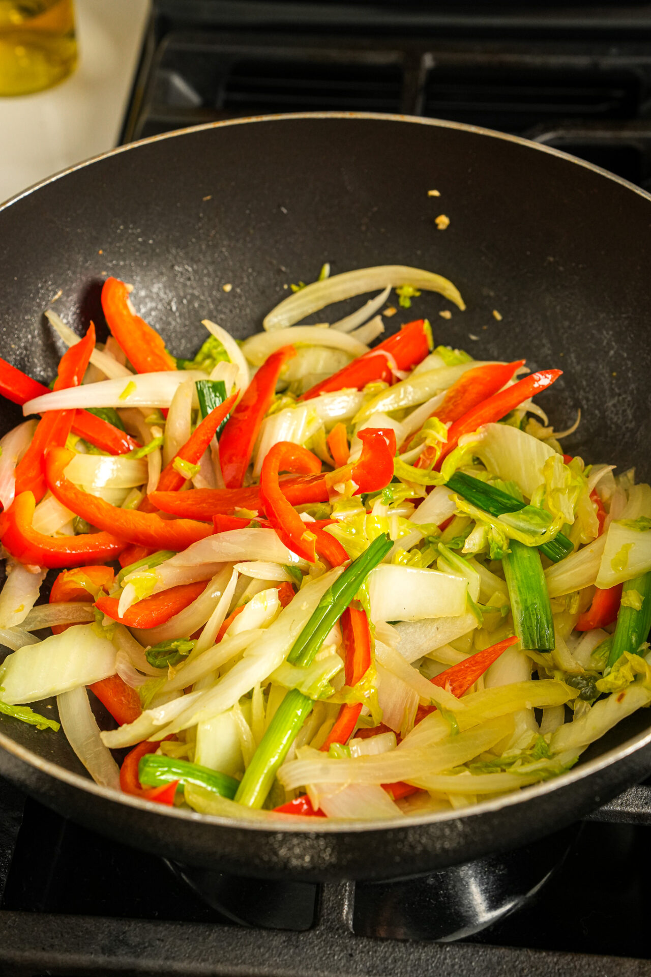 stir fry vegetables for beef lo mein