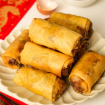 Crispy homemade Chinese egg rolls