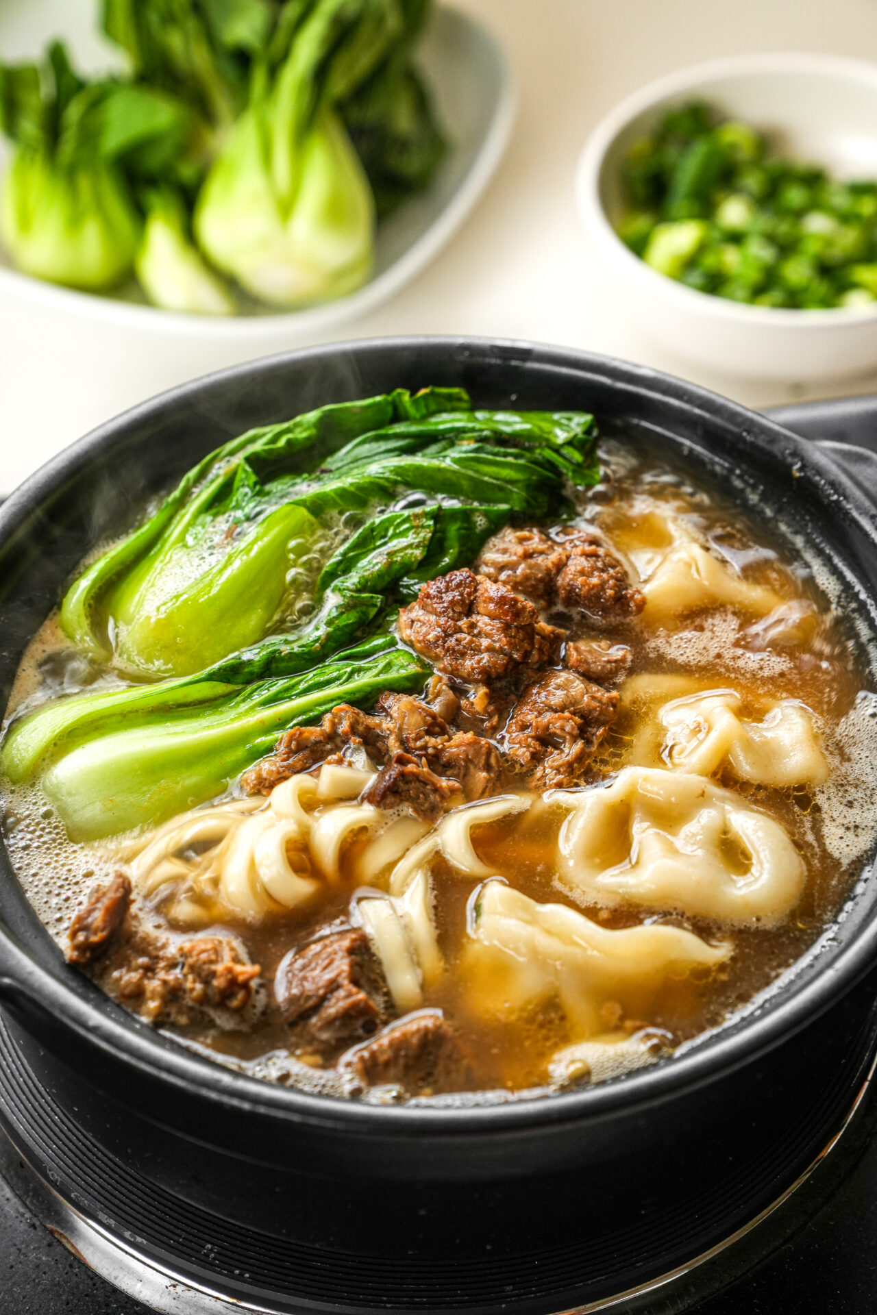 MiLa easy braised beef noodle soup with dumplings