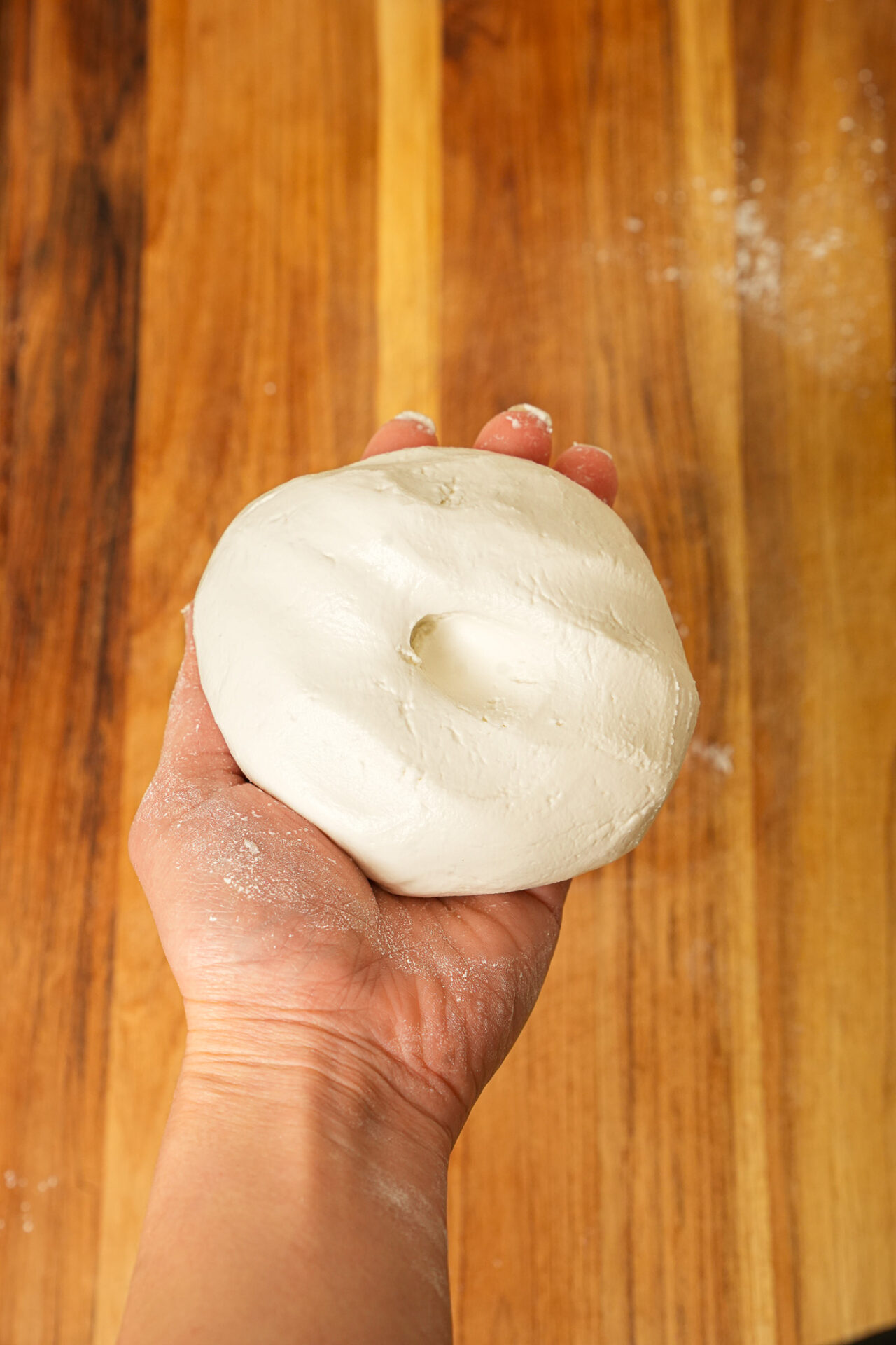 knead the dough until smooth and elastic for tang yuan