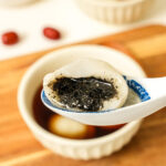 tang yuan with black sesame filling