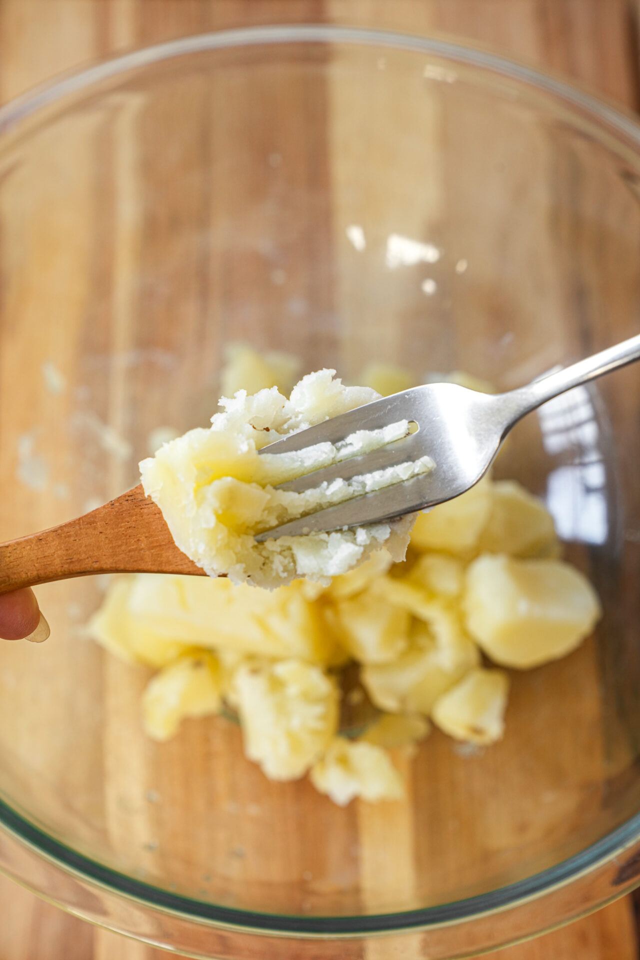 mash the potatoes for make chili oil for chlii oil potato noodles