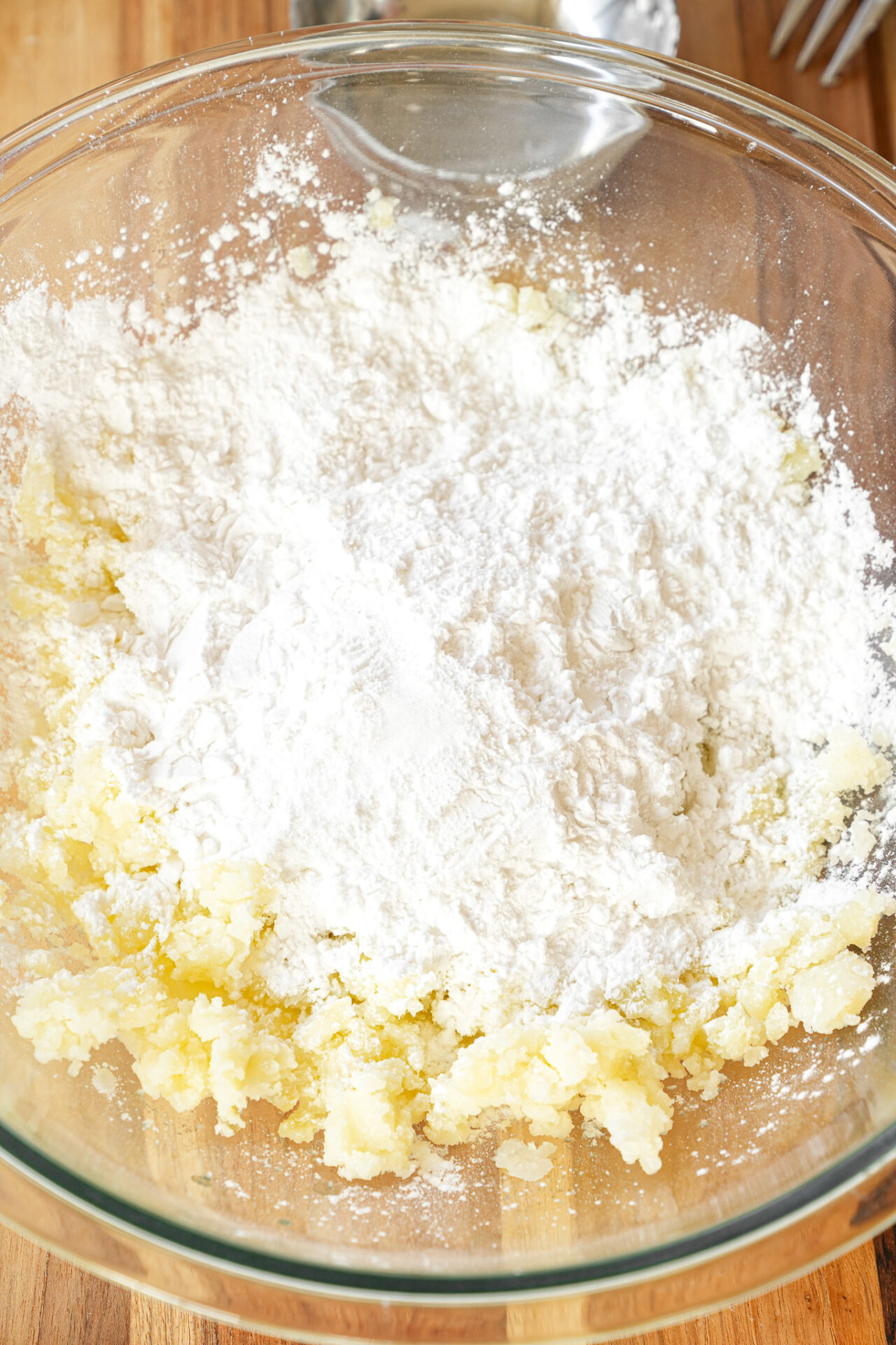 Add potato starch and water to form a dough for potato noodles