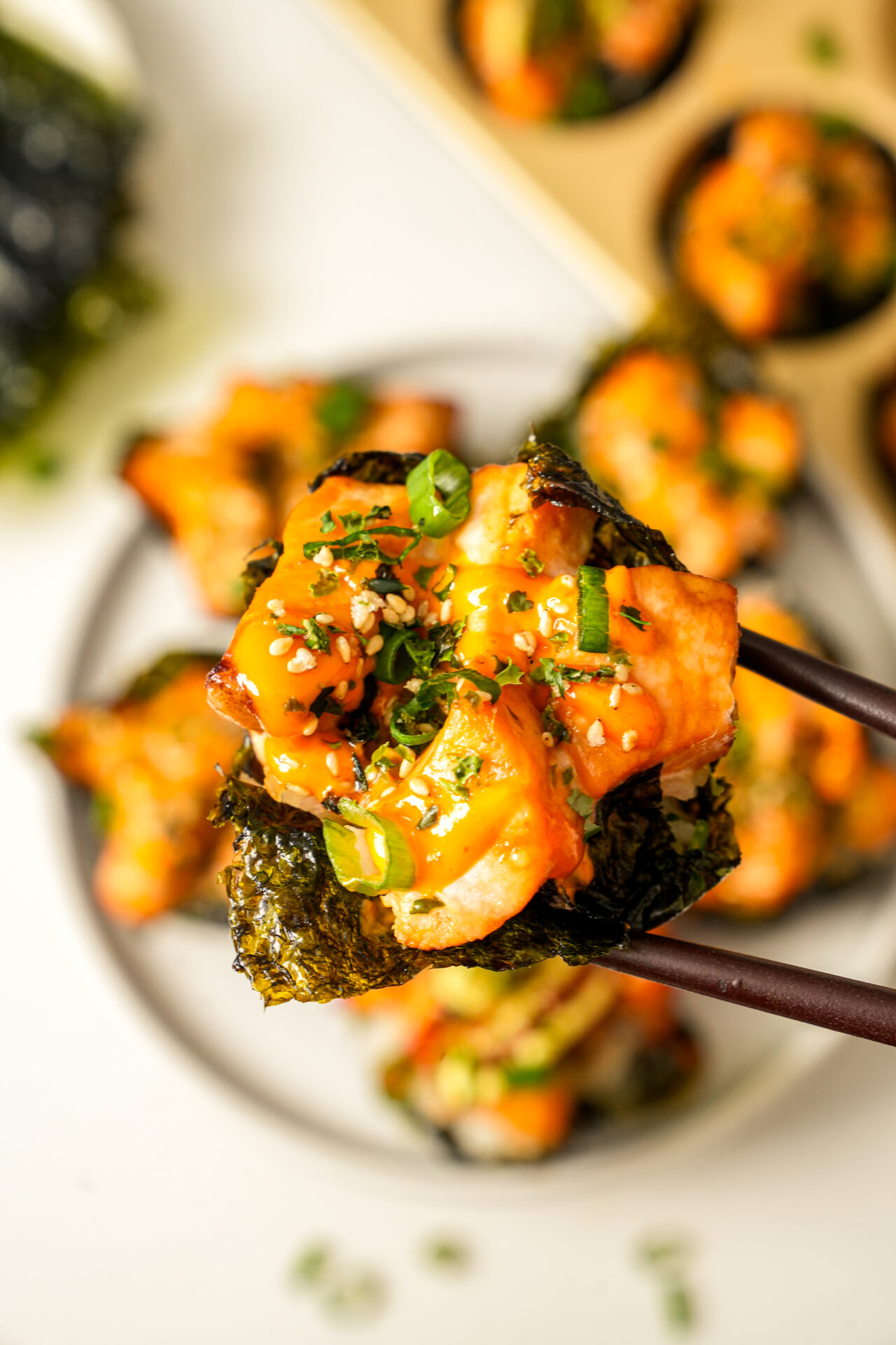 easy viral salmon sushi bake cups