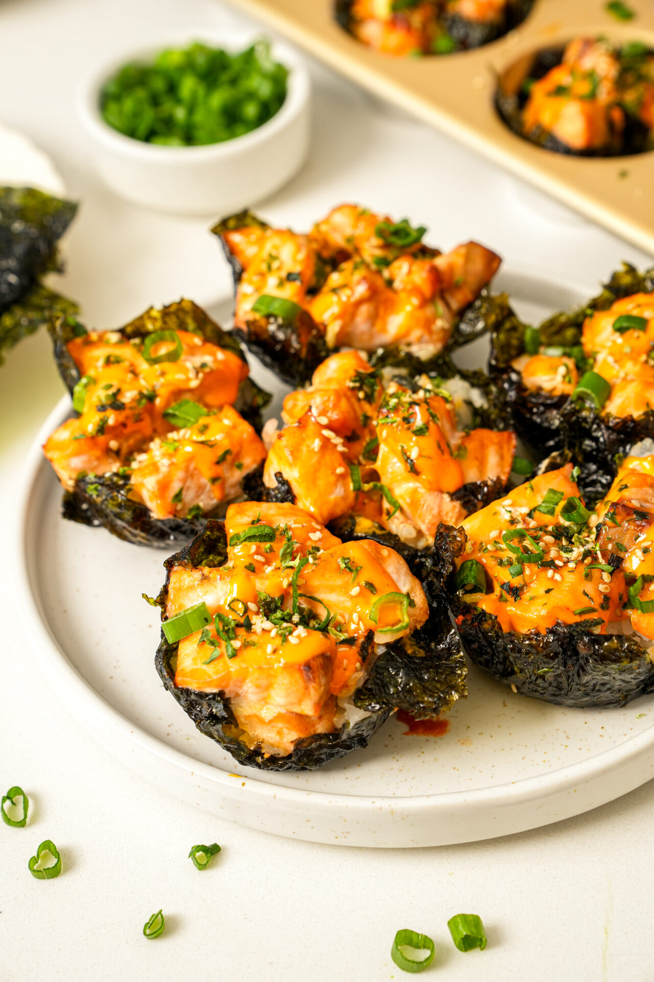 easy viral salmon sushi bake cups