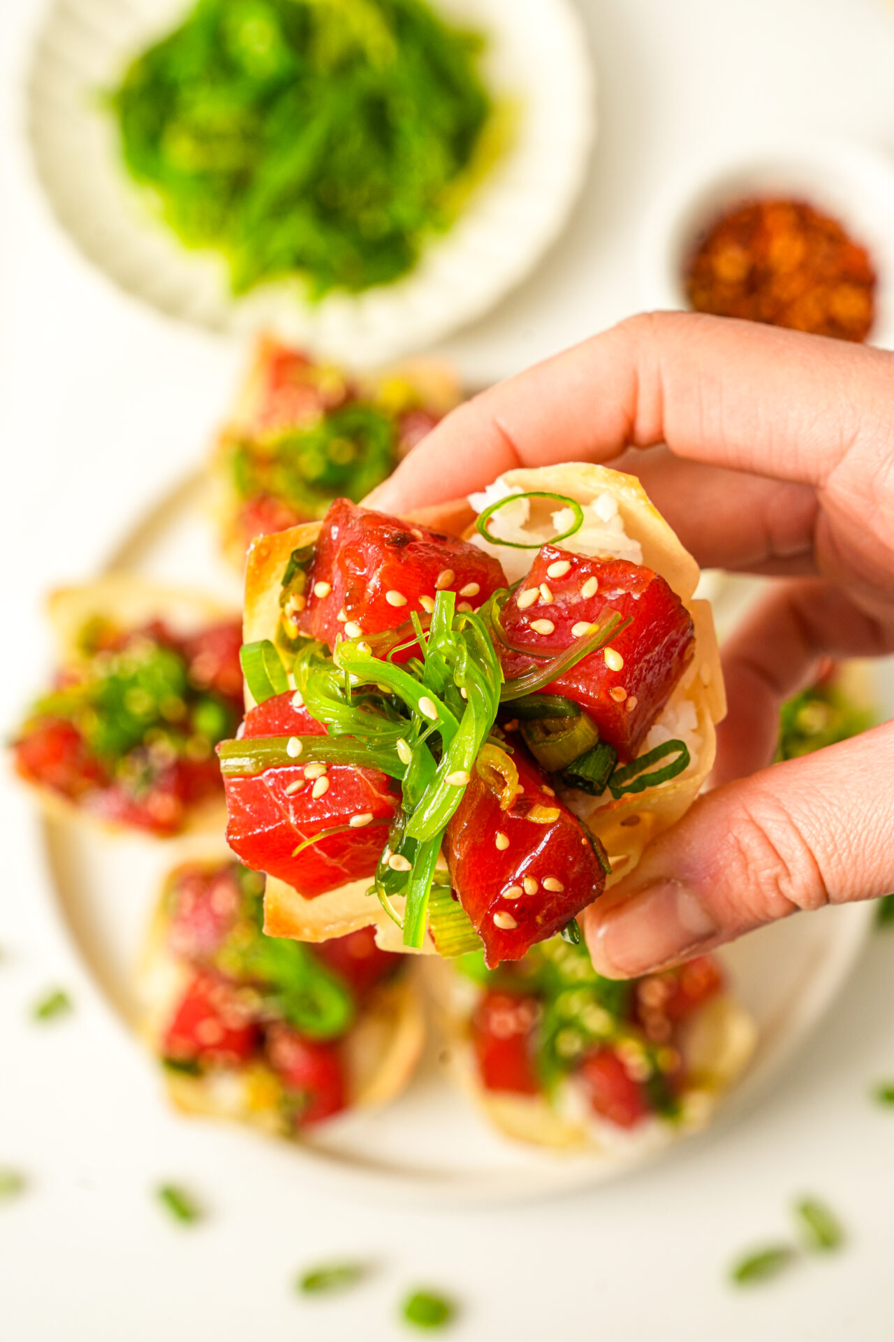 easy tuna poke cups