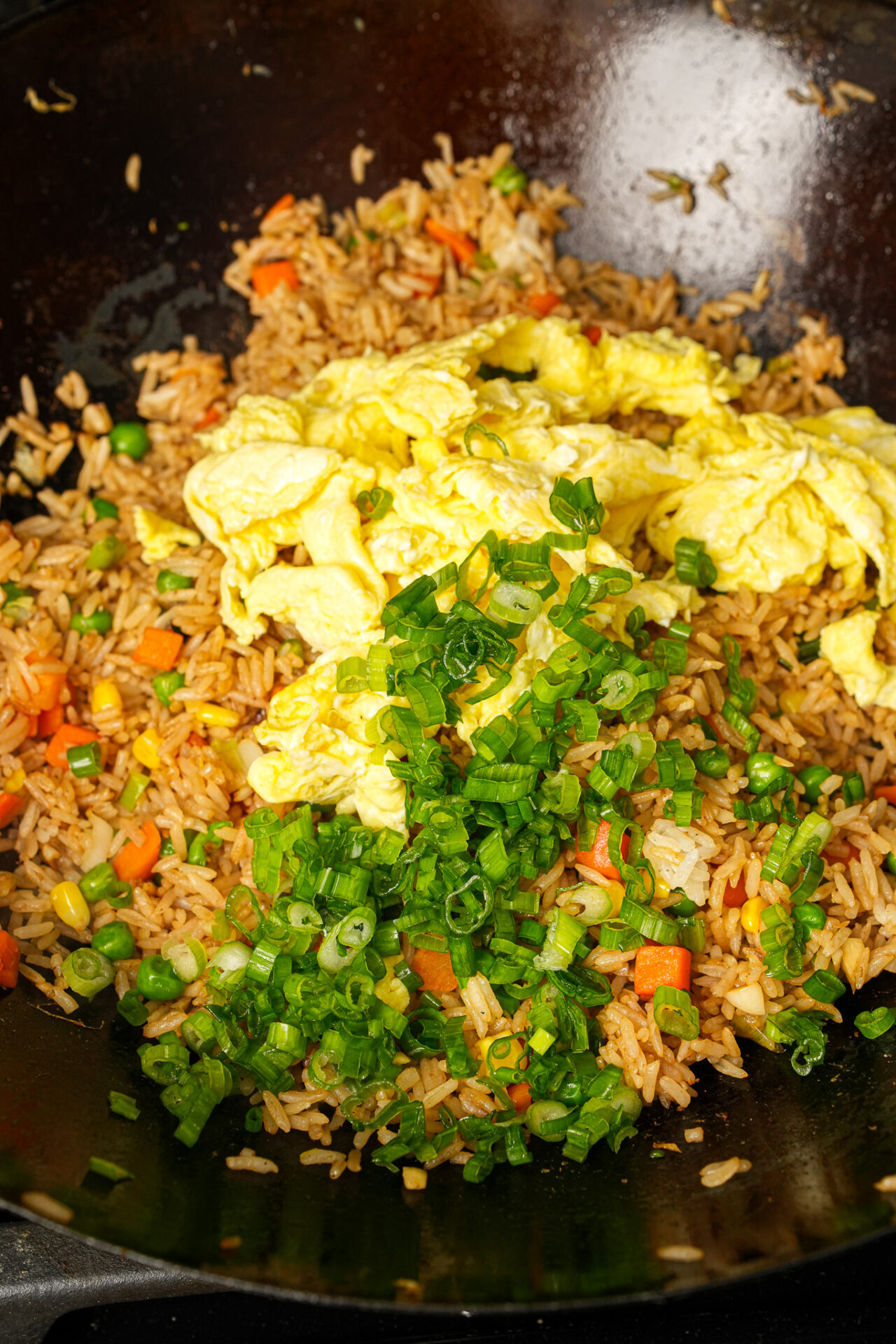 Easy garlic fried rice with chili oil