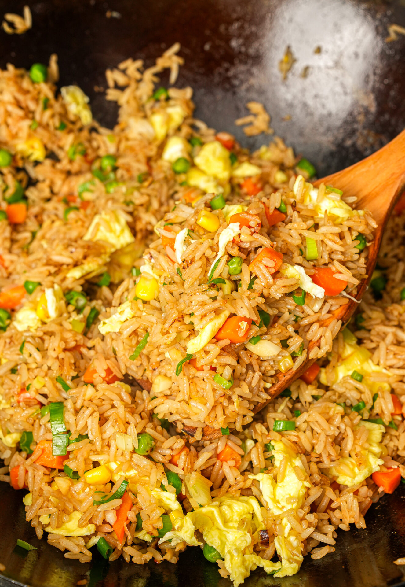 Easy garlic fried rice with chili oil