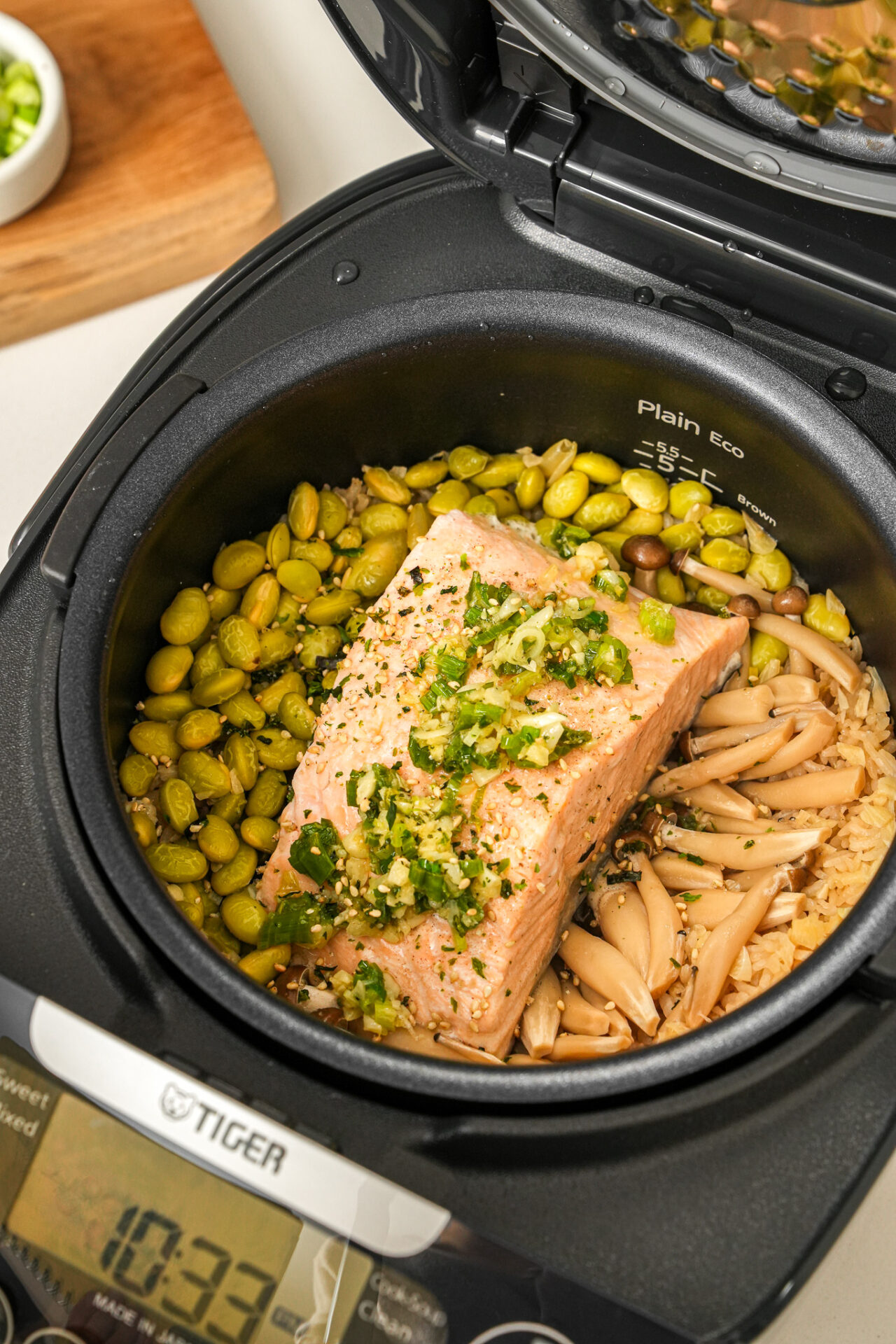 Garlic Butter Salmon Rice Bowls (Rice Cooker Recipe)
