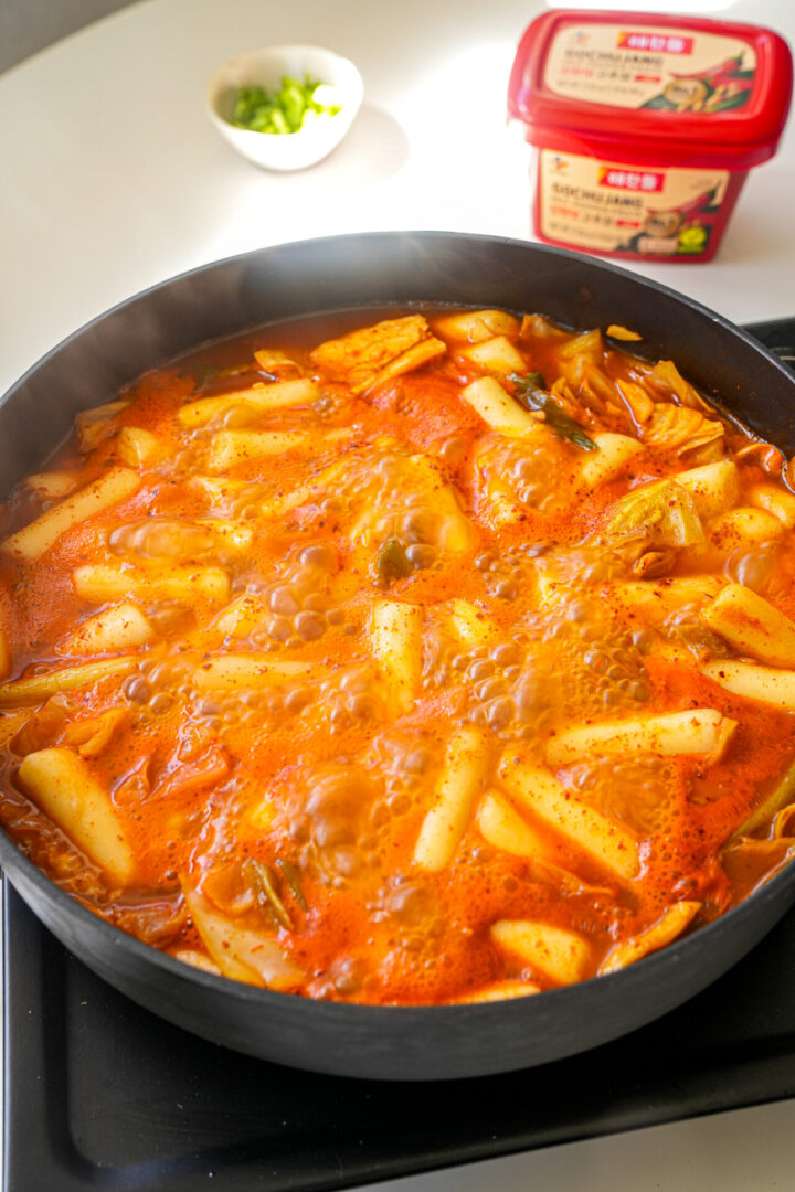 Easy Tteokbokki Korean Rice Cakes Recipe (Video) - One Happy Bite