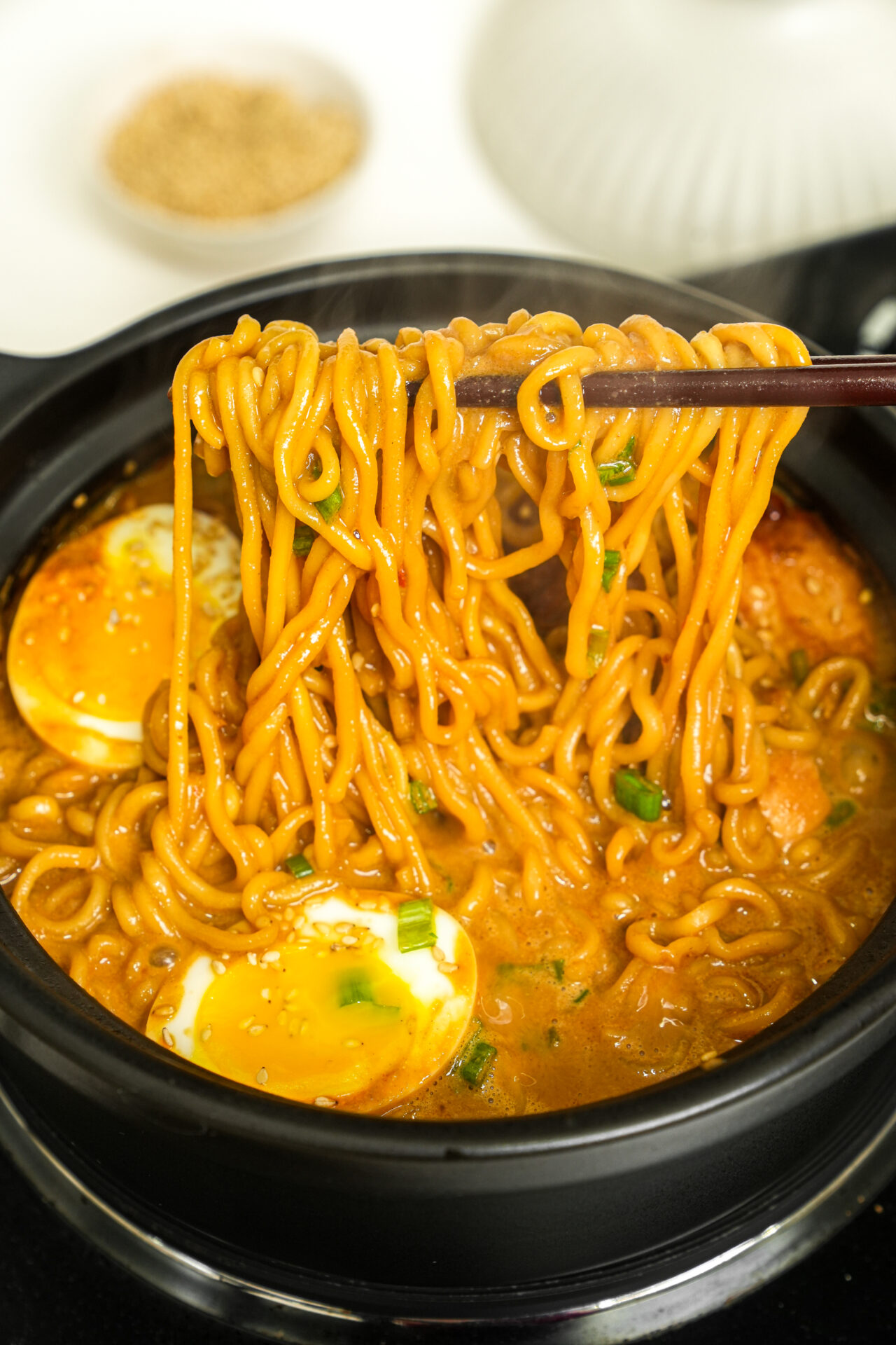 spicy sesame ramen soup