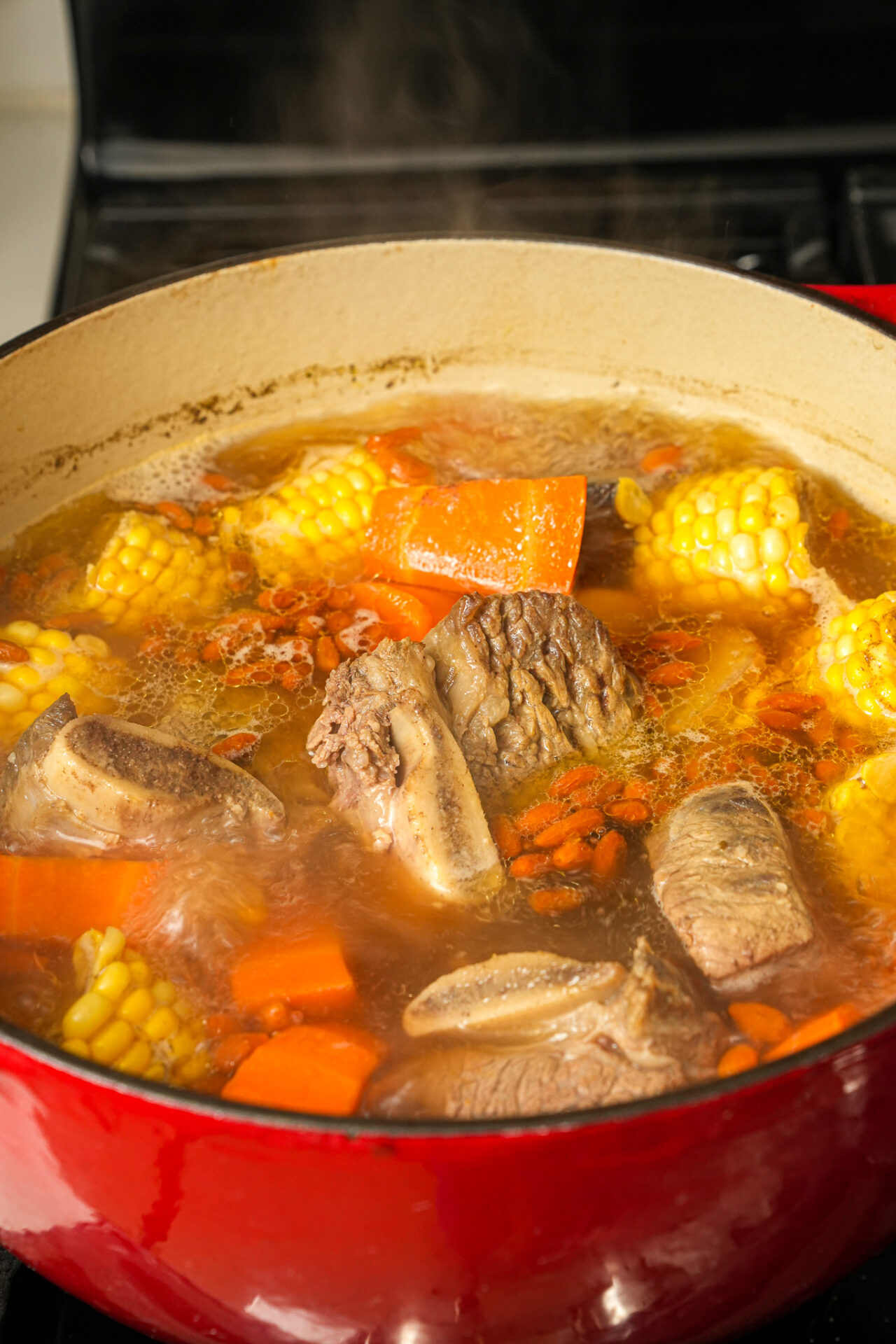 Beef Short Ribs and Corn Soup Recipe