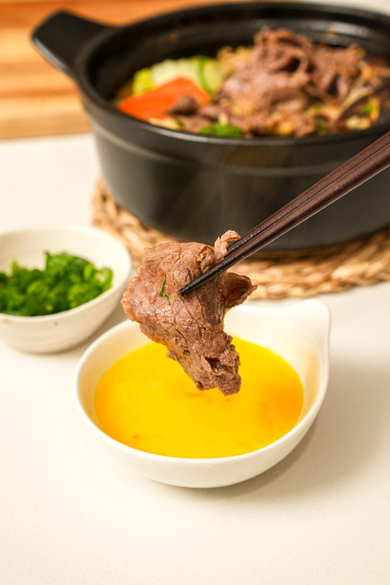easy one pot beef sukiyaki Japanese hot pot