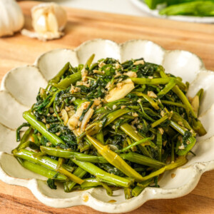 Stir Fried Morning Glory with 10 Clove Garlic