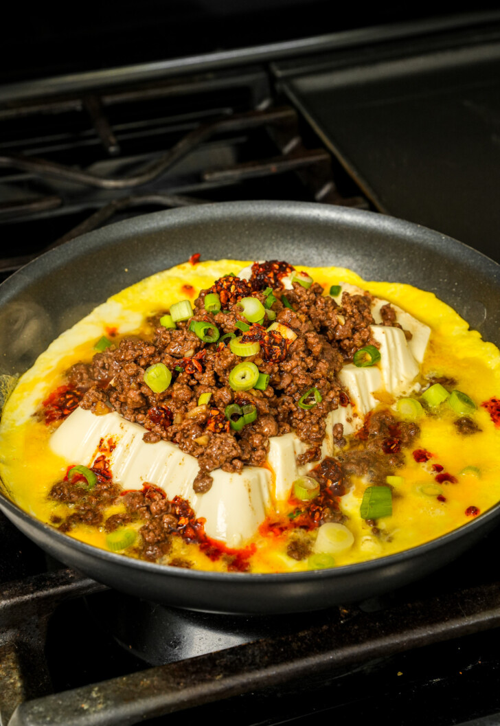 High protein Tofu and Egg with Beef Gravy