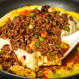 High protein Tofu and Egg with Beef Gravy