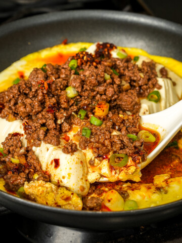 High protein Tofu and Egg with Beef Gravy