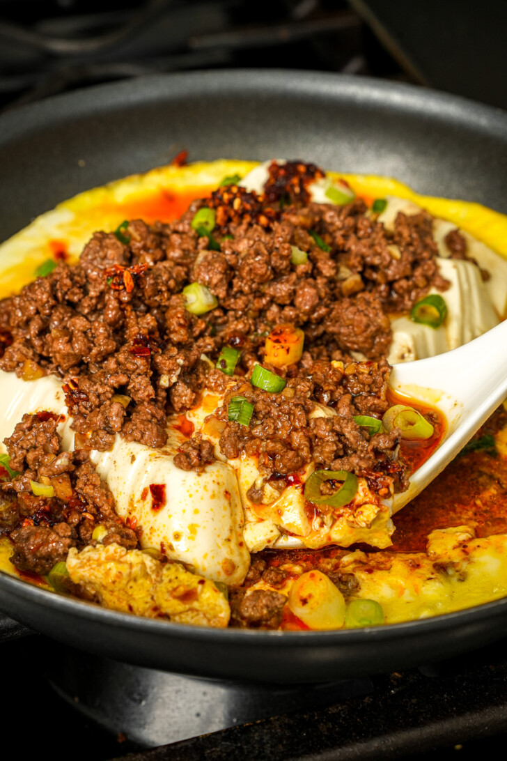 High protein Tofu and Egg with Beef Gravy