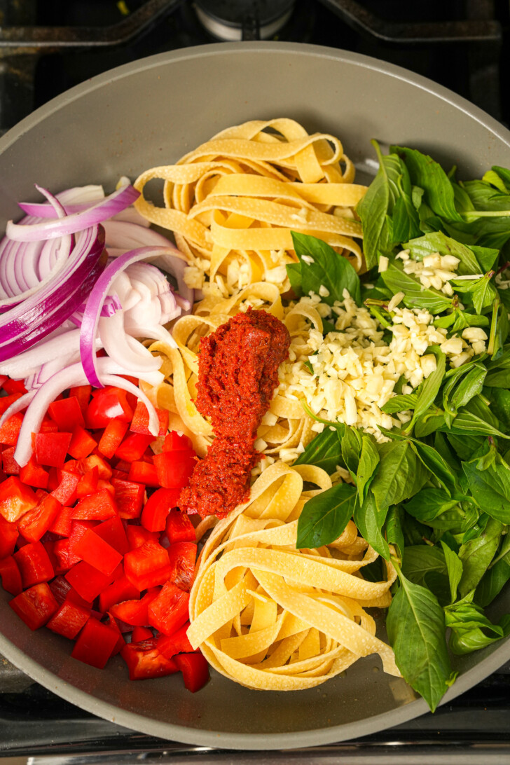 Thai Red Curry Shrimp Pasta