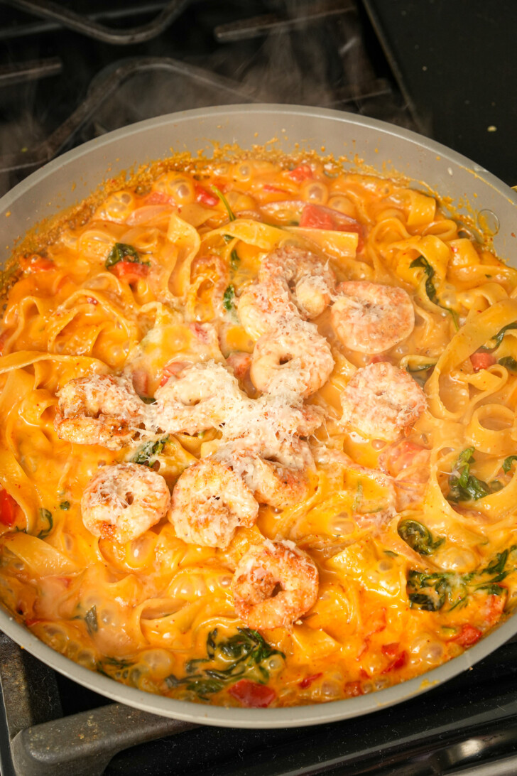 Thai Red Curry Shrimp Pasta