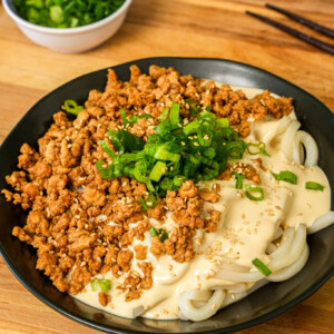 Creamy Chicken Miso Sesame Tofu Udon