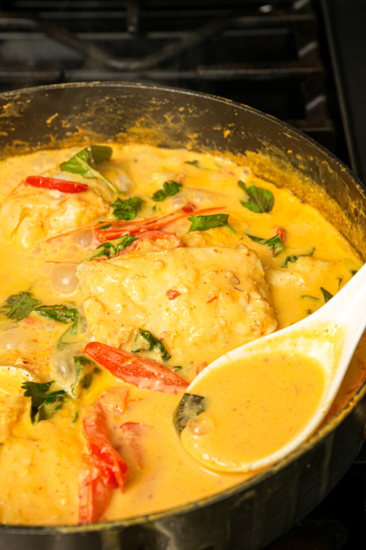 One Pan Thai Coconut Cod Curry