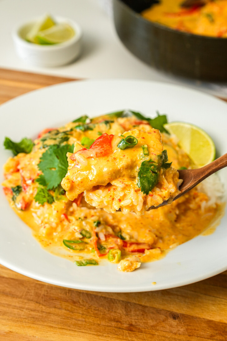 One Pan Thai Coconut Cod Curry